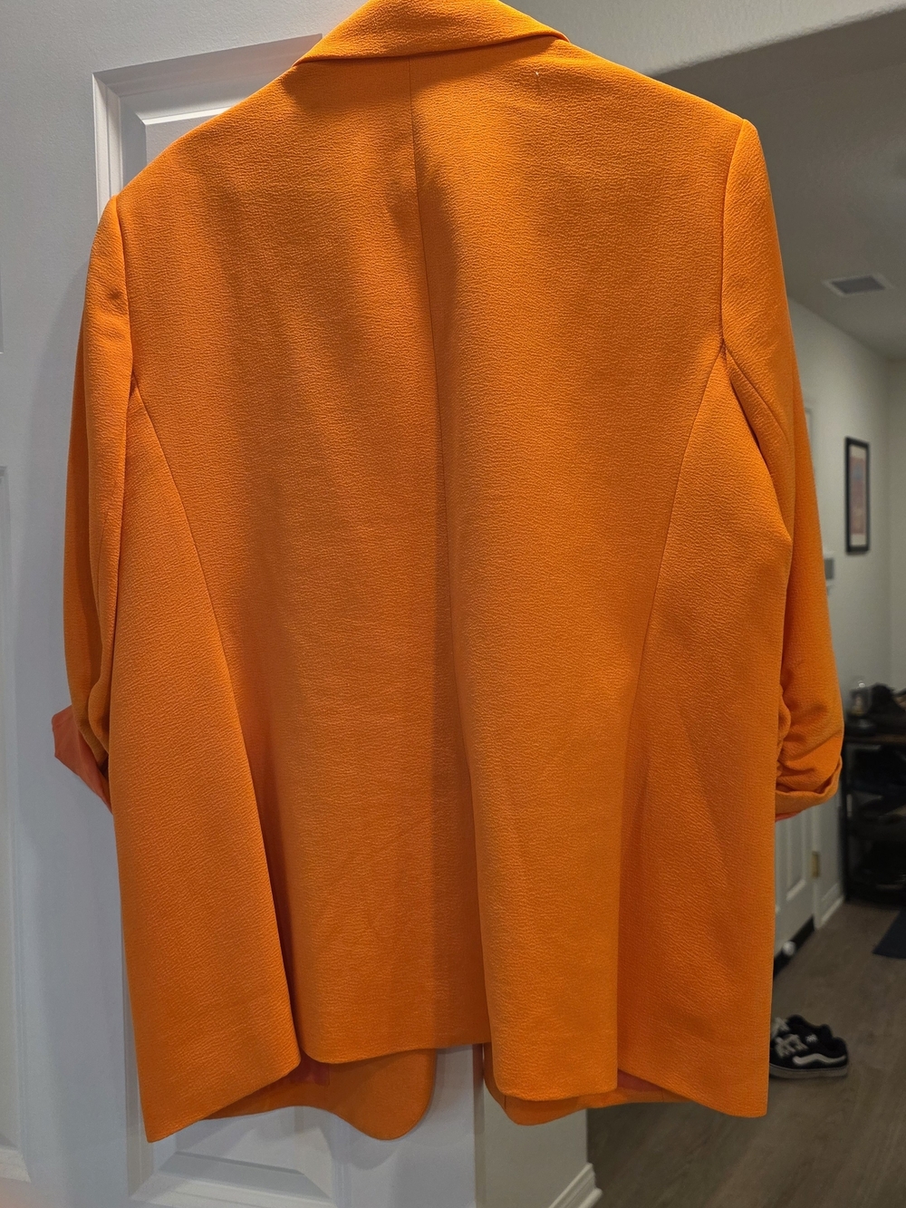 Bar III Bright Orange Longline Blazer - Picture 4 of 4